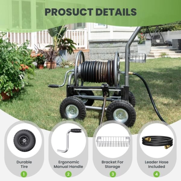 Heavy-Duty Hose Reel Cart